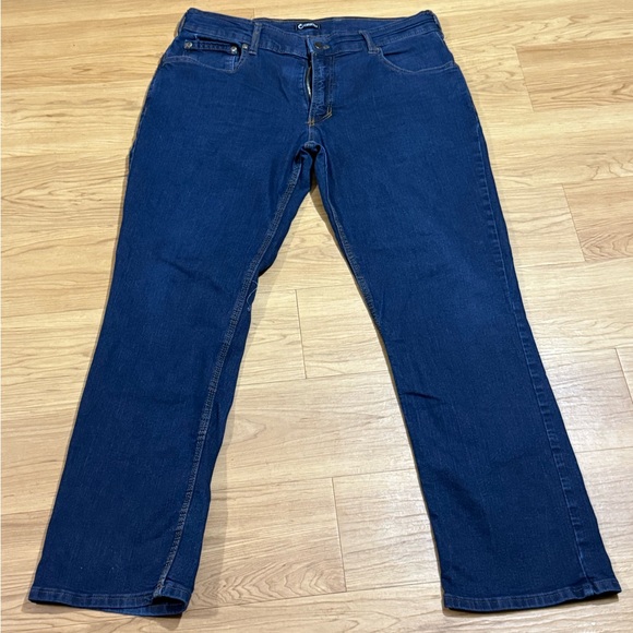 Origin Men’s Delta 68 Tapered Jeans Sz 34x30 Dark Indigo USA Made - Picture 1 of 10